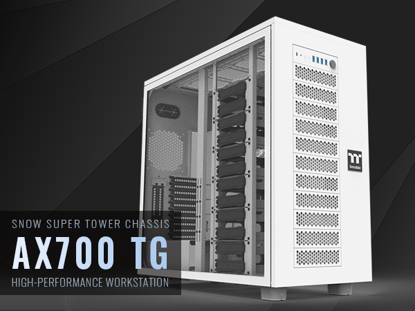 Thermaltake AX700 Snow TG Super Tower Computer Case