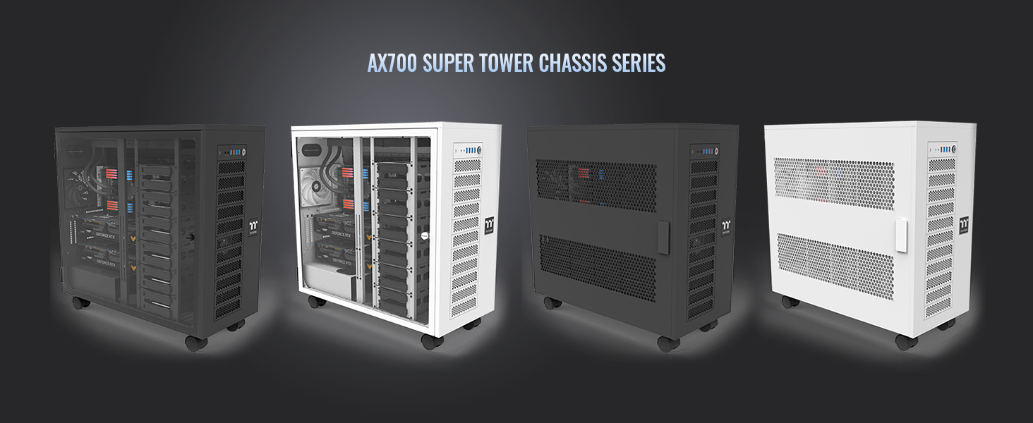 Thermaltake AX700 Snow TG Super Tower Computer Case