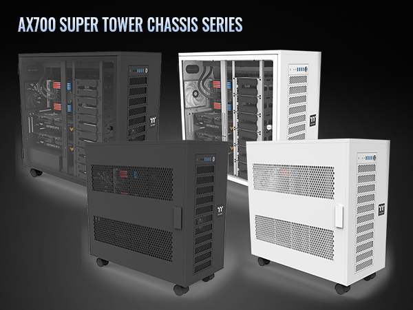 Thermaltake AX700 Snow TG Super Tower Computer Case