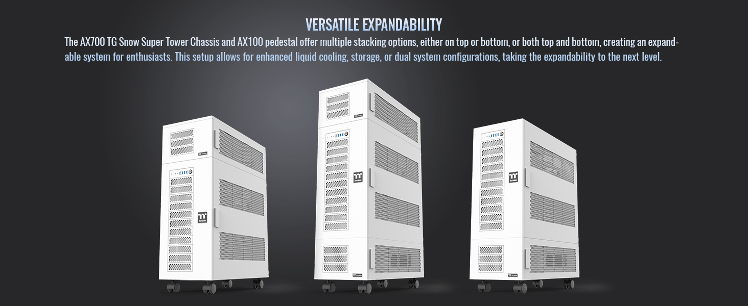Thermaltake AX700 Snow TG Super Tower Computer Case