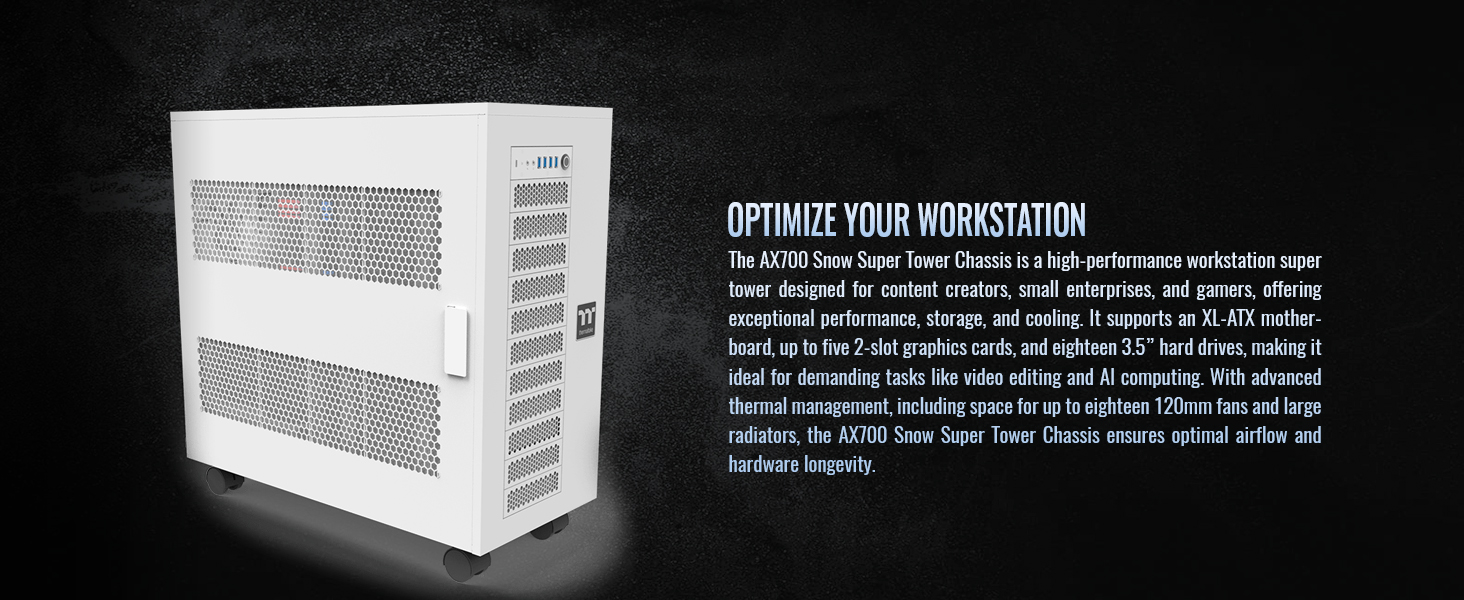 Thermaltake AX700 Snow Super Tower Computer Case