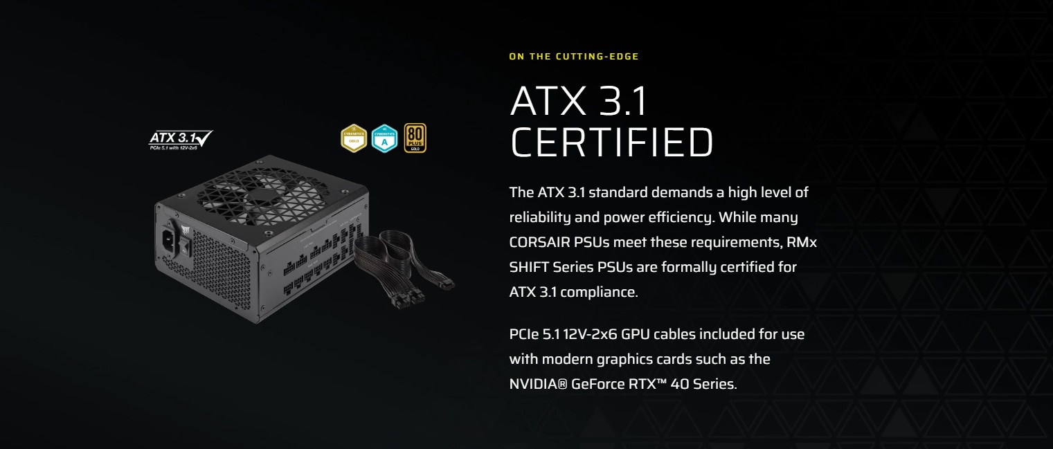 ATX 3.1, PCIe 5.0 12VHPWR GPU, modular psu, pc power supply