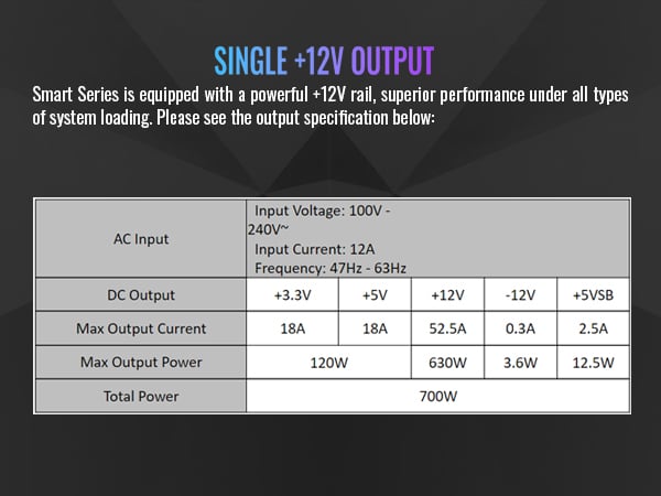 Thermaltake Smart Series 700W Power Supply