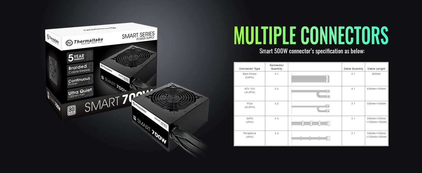 Thermaltake Smart Series 700W Power Supply