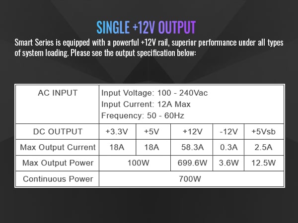 Thermaltake Smart Series 700W Power Supply