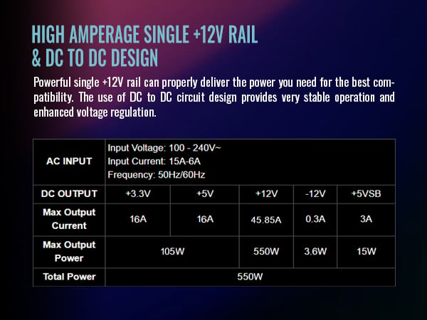 Thermaltake Smart BX3 550W Power Supply