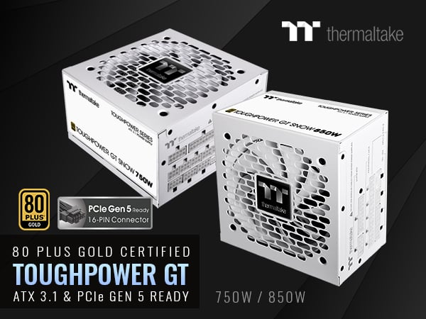 Thermaltake Toughpower GT 850W ATX 3.1 Snow Standard Power Supply