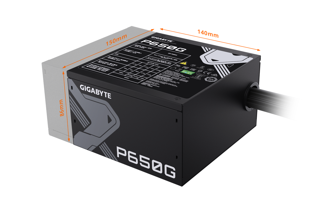 GIGABYTE P650G Power Supply