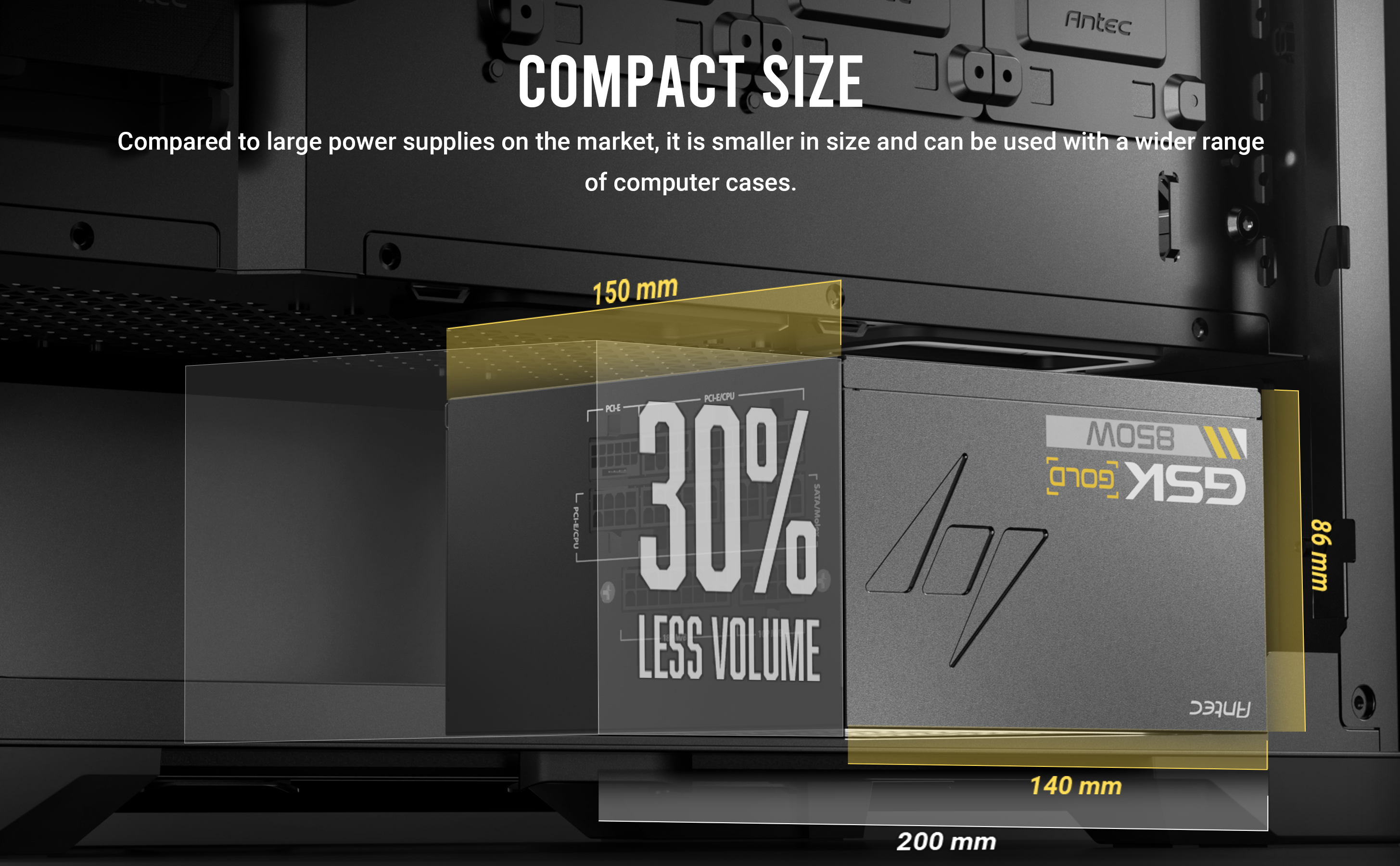 ANTEC GSK850 V2 ATX3.1, 750W Full Modular PSU