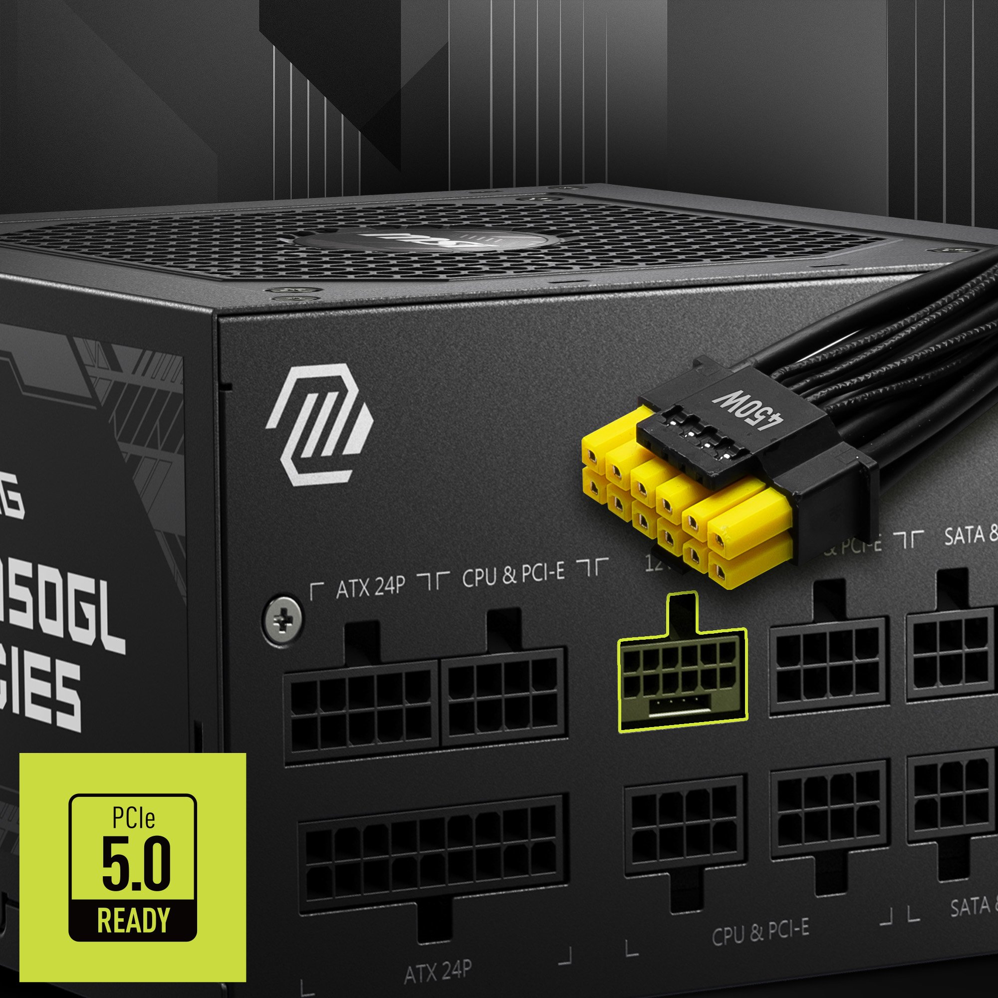 MSI - MAG A750GL PCIE 5.0, 80 GOLD Fully Modular Gaming PSU, 12VHPWR Cable,  ATX 3.0 Compatible, 750W Power Supply