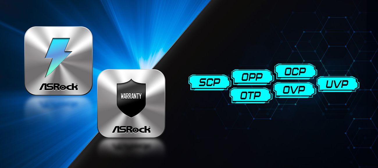 ASRock Steel Legend PG-1000PSF 1000W 80 PLUS GOLD & Cybenetics PLATINUM Full Modular Power Supply