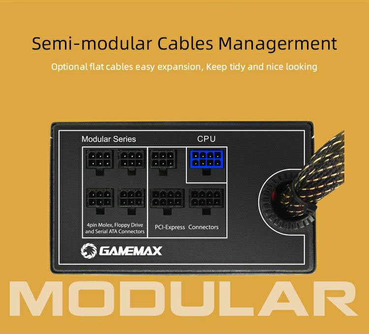 GameMax GM500 PSU 500W 80PLUS Bronze, Semi-Modular, Single Rail, 34A + –  Repair Works