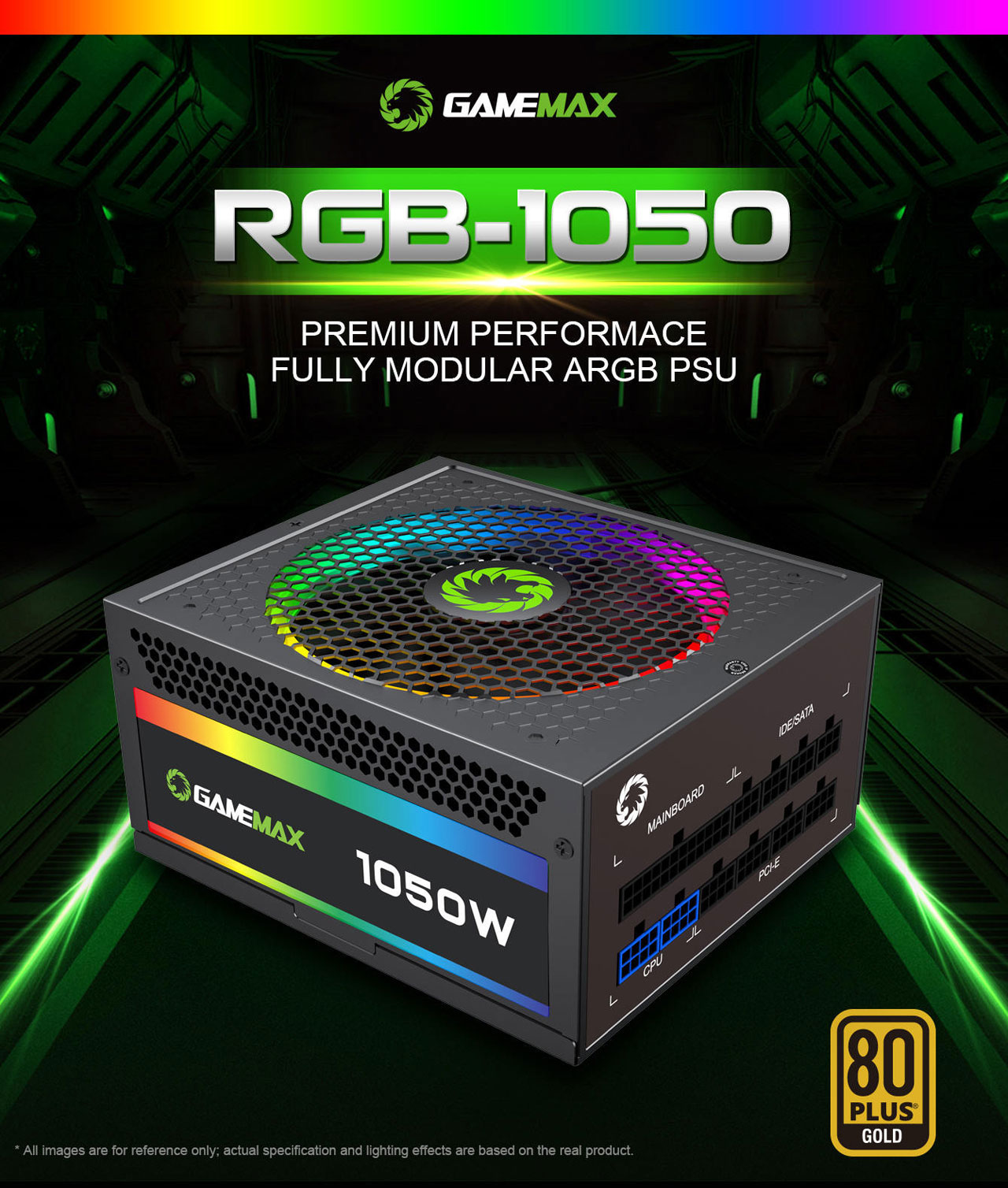 GameMax PSU True Rated 850W RGB Power Supply Fully Modular 80 Plus Gold  Certified with Addressable RGB Light for PC Power Supply - AliExpress