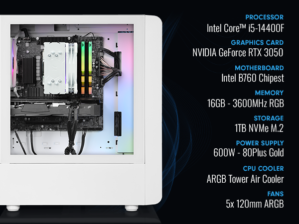 Thermaltake LCGS Quartz i350 R4 Gaming Desktop