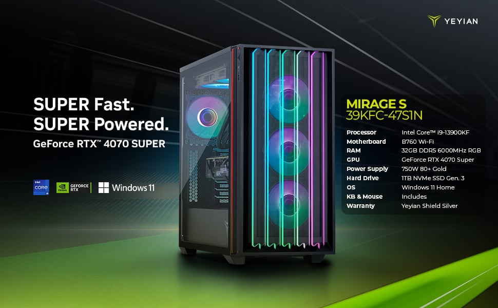 Yeyian Mirage S Gaming Desktop 