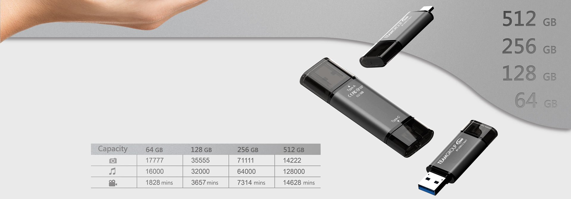 Team X1 USB 3.2 Gen1 Dual Flash Drive