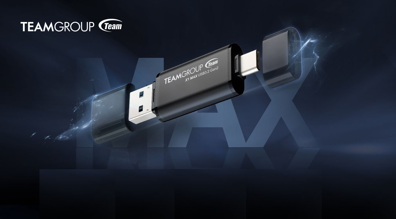 Team X1 MAX USB 3.2 Gen2 2-in-1 Dual Flash Drive