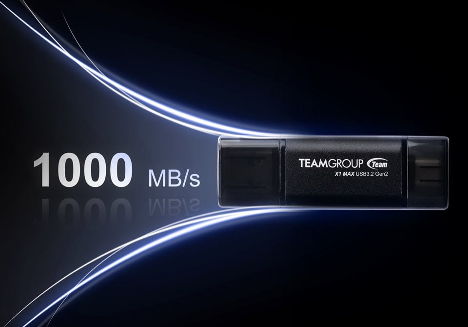 Team X1 MAX USB 3.2 Gen2 2-in-1 Dual Flash Drive