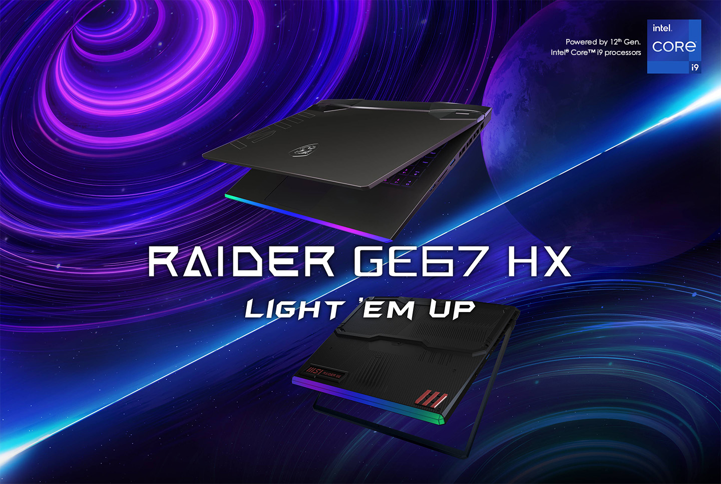 MSI Raider GE67HX 12UHS-069 Gaming Laptop Intel Core i9-12900HX 2.30 GHz  15.6 Windows 11 Pro 64-bit 