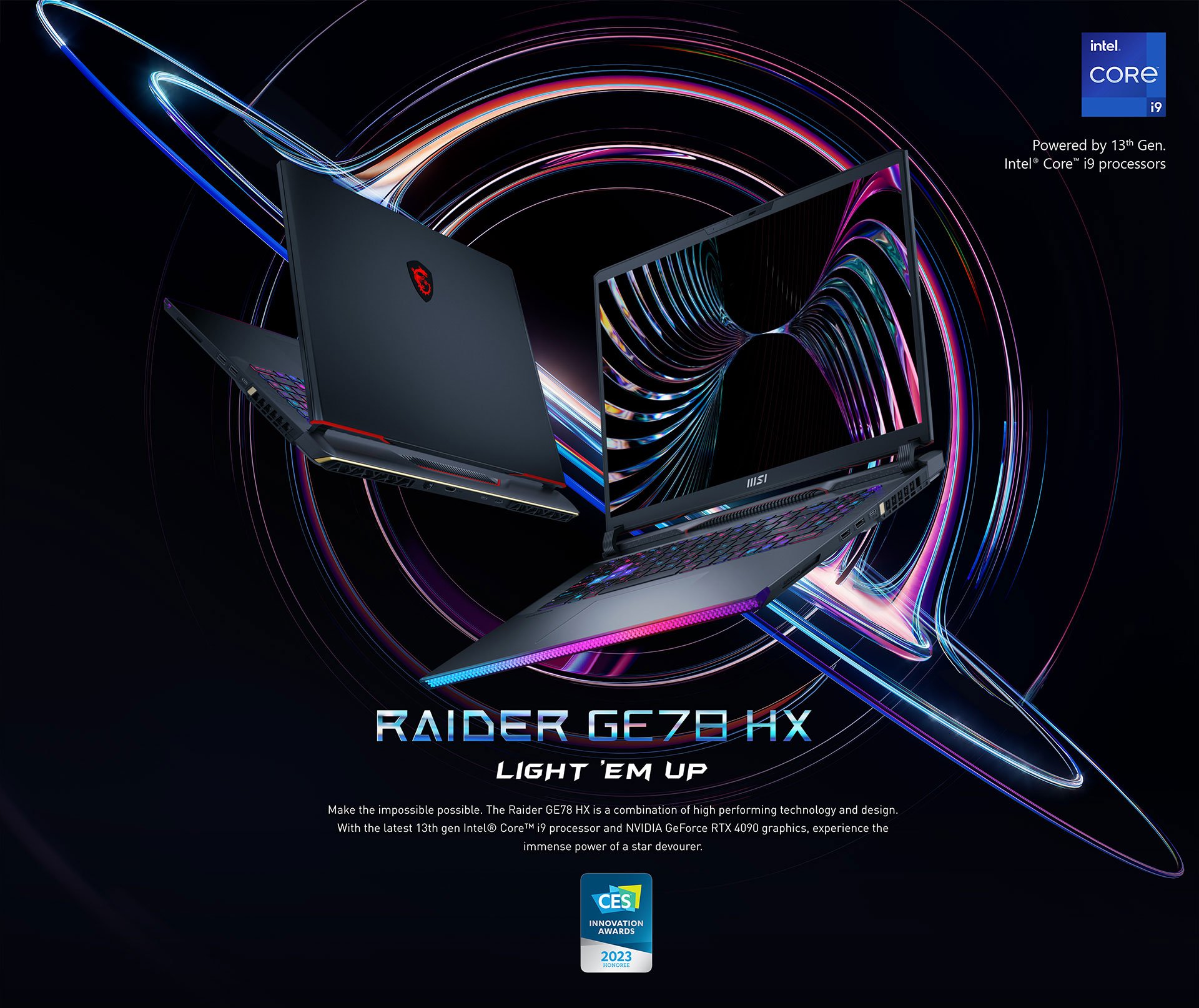 MSI Raider GE78HX 17 Laptop - 13th Gen Intel Core i9-13950HX