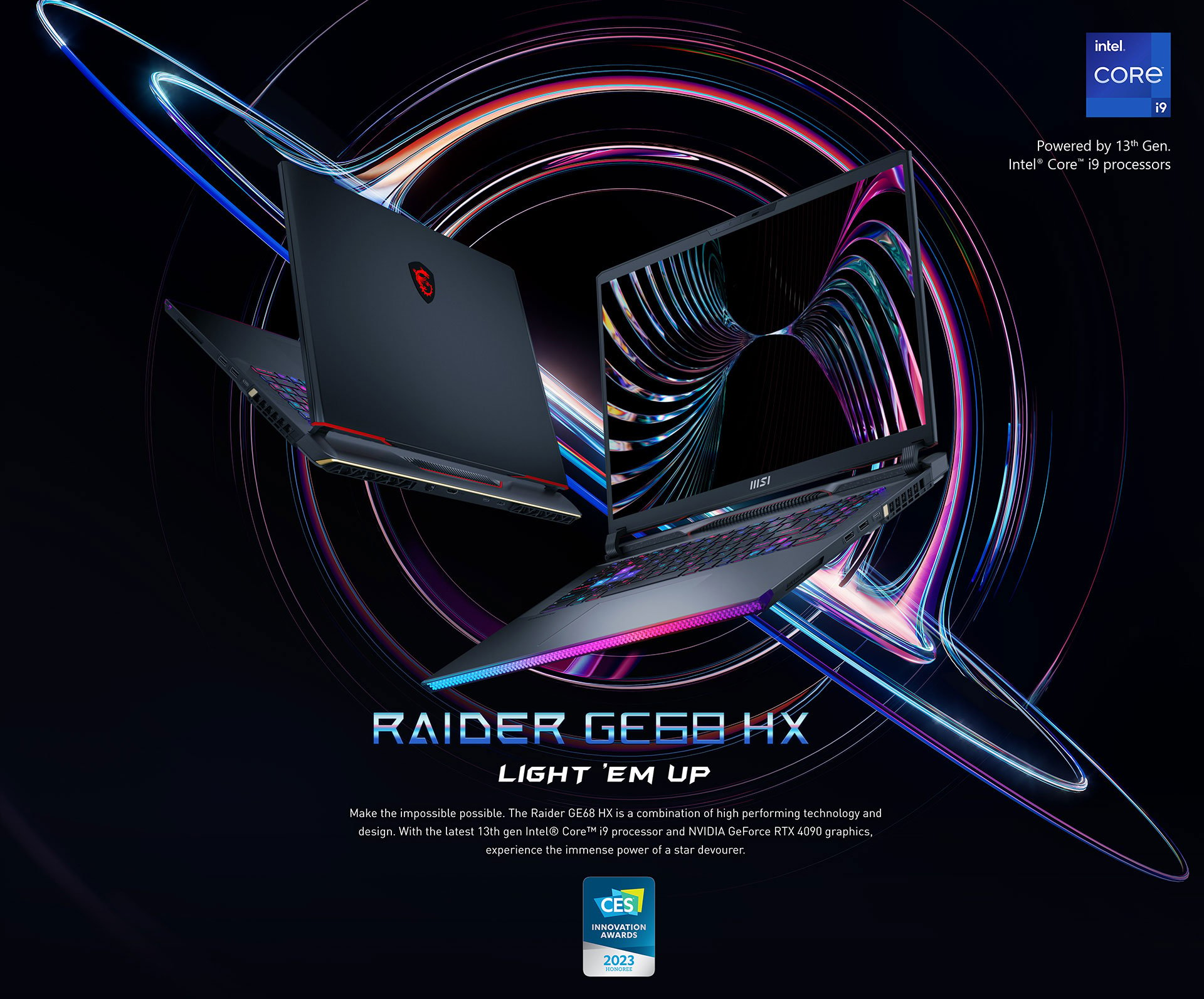 MSI Raider GE68HX 13VF-049US Gaming Laptop Intel Core i9-13950HX 2.20 GHz  16.0 Windows 11 Pro 64-bit 