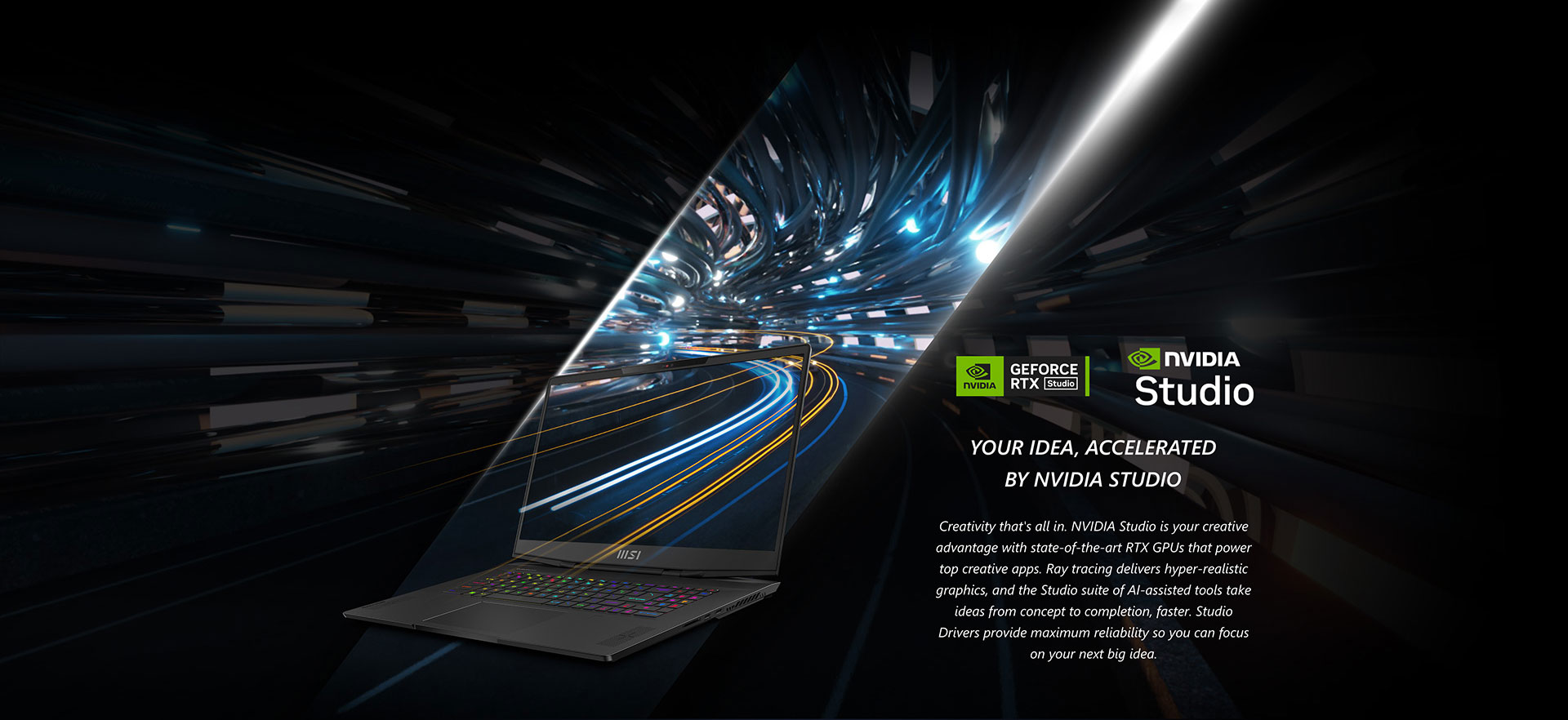 Your Ideas, Accelerated by NVIDIA Studio