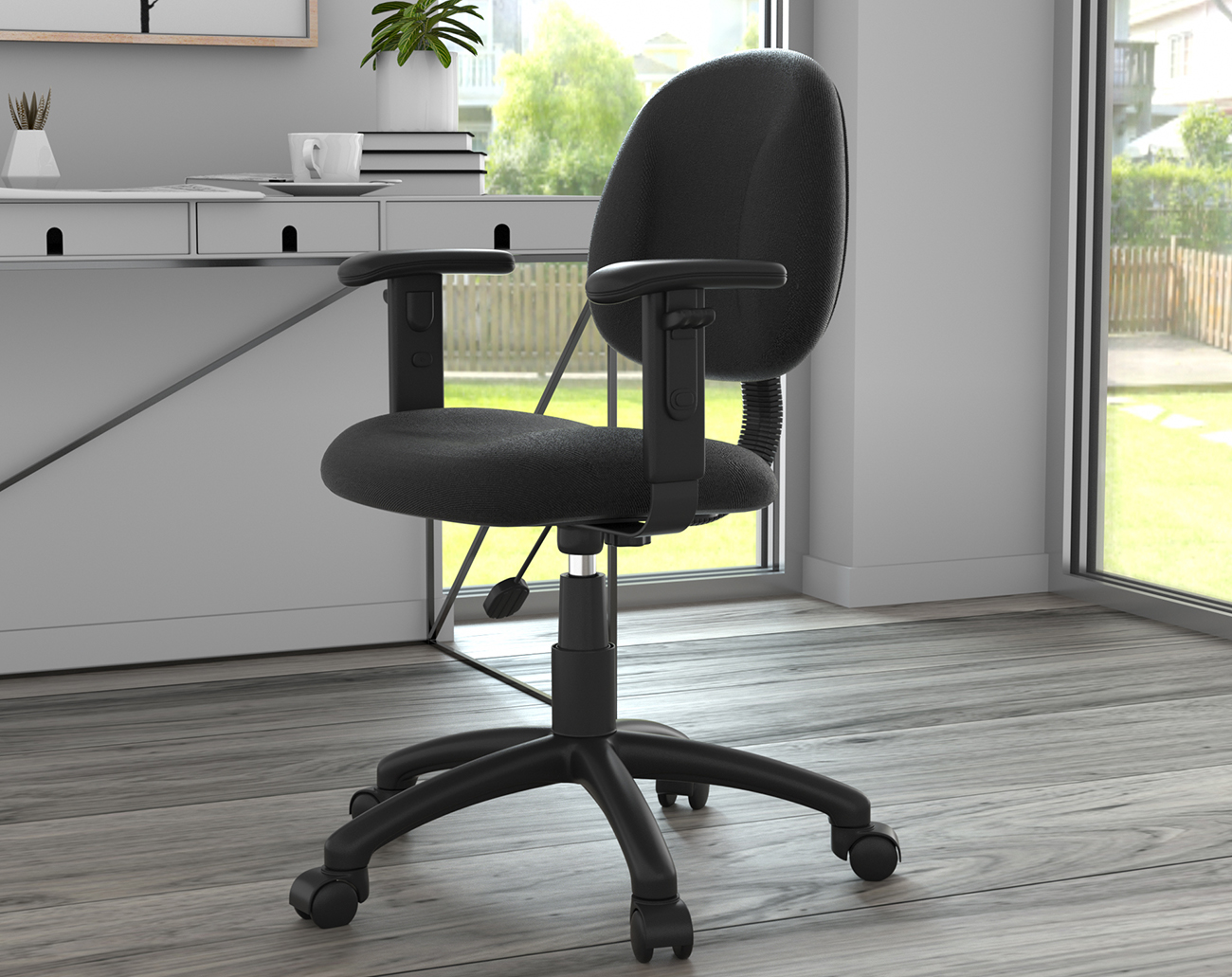 BOSS B316 Perfect Posture Deluxe Office Task Chair with Adjustable Arms