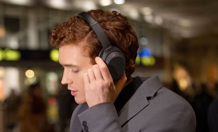  Sony WH-1000XM4 Wireless Premium Noise Canceling Overhead  Headphones, Blue (Renewed) : Electronics