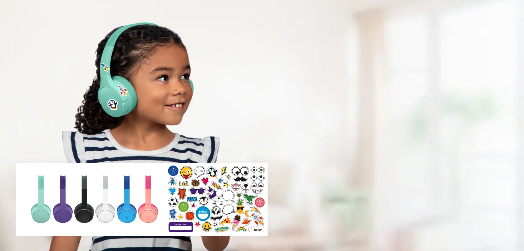 Belkin SoundForm Mini Wireless On-Ear Headphones for Kids