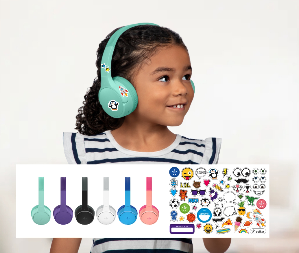 Belkin SoundForm Mini Wireless On-Ear Headphones for Kids
