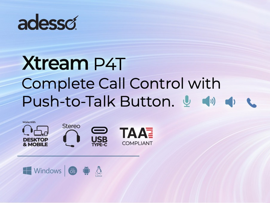 Adesso Xtream P4T-TAA Push to Talk Headset
