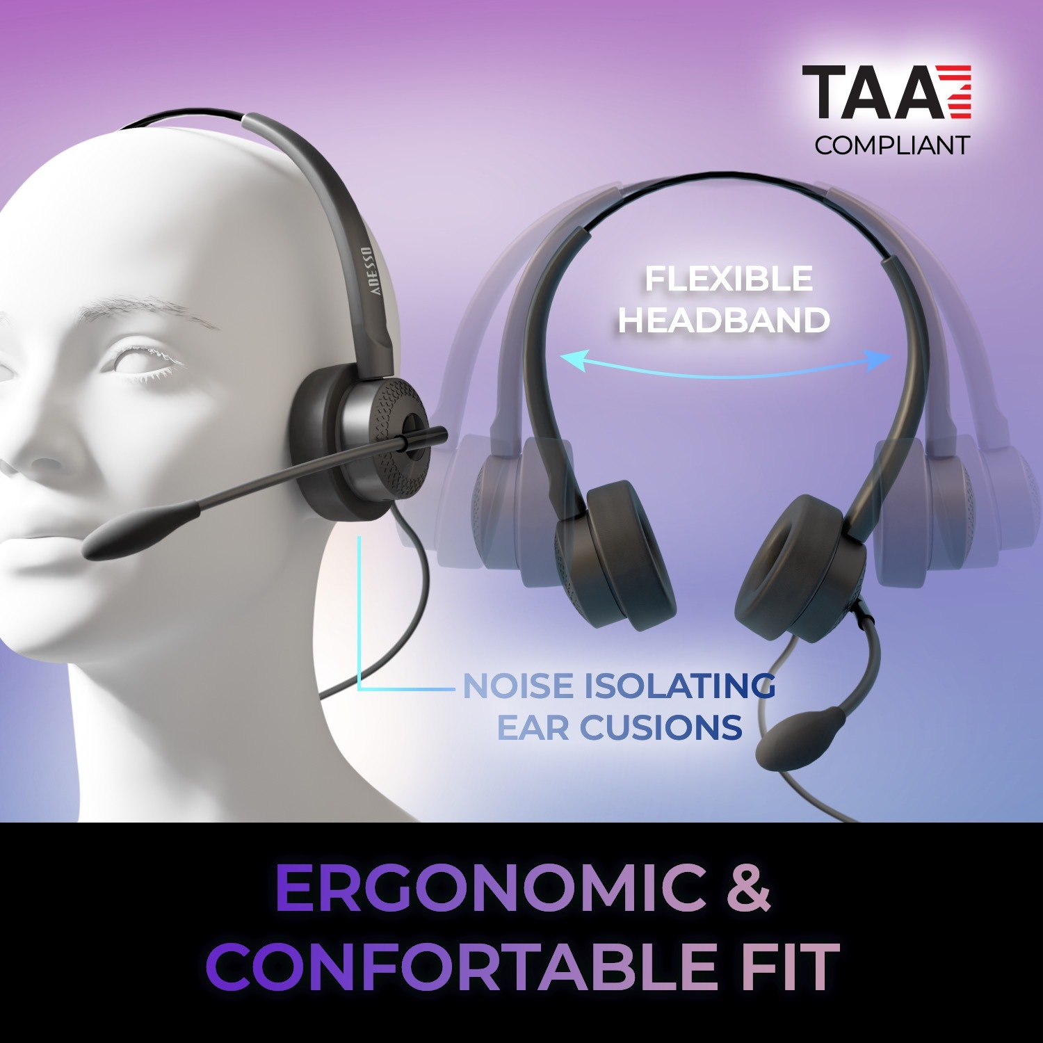 Adesso Xtream P4T-TAA Push to Talk Headset
