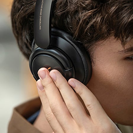 Refurbished Soundcore by Anker Life Q30 Hybrid Active Noise Cancelling  Headphones with Multiple Modes, Hi-Res Sound, Custom EQ via App, 40H  Playtime, Comfortable Fit, Bluetooth Headphones, Multipoint Connection