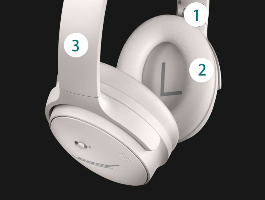 Bose QuietComfort  active noise cancelling Headphones   White