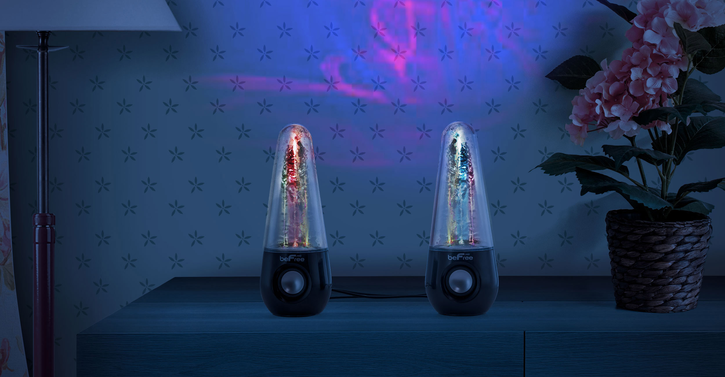 beFree Sound Bluetooth LED Dancing Water Multimedia Speakers