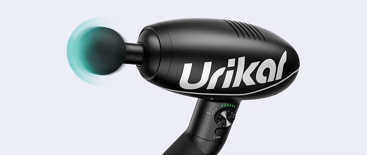 Urikar Pro 2 Heated Deep Tissue Muscle Massage Gun with Rotating Handle