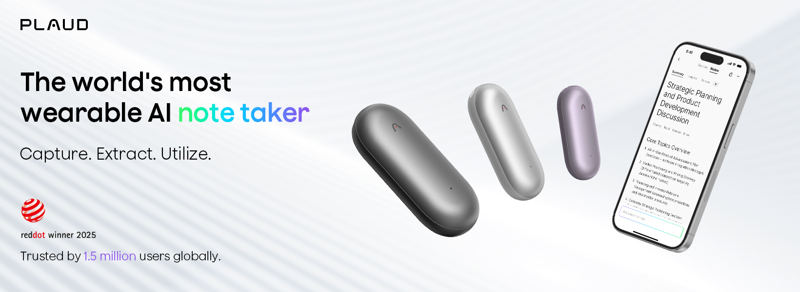 PLAUD NotePin AI Voice Recorder