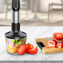 KOIOS Immersion Hand Blender, 800W Multifunctional 5 In 1 Low Noise Stick  Mixer, 9 Speed, Stainless Steel, Titanium Plated Blade, Includes 600ml  Mixing Beaker From Juulpod, $47.22