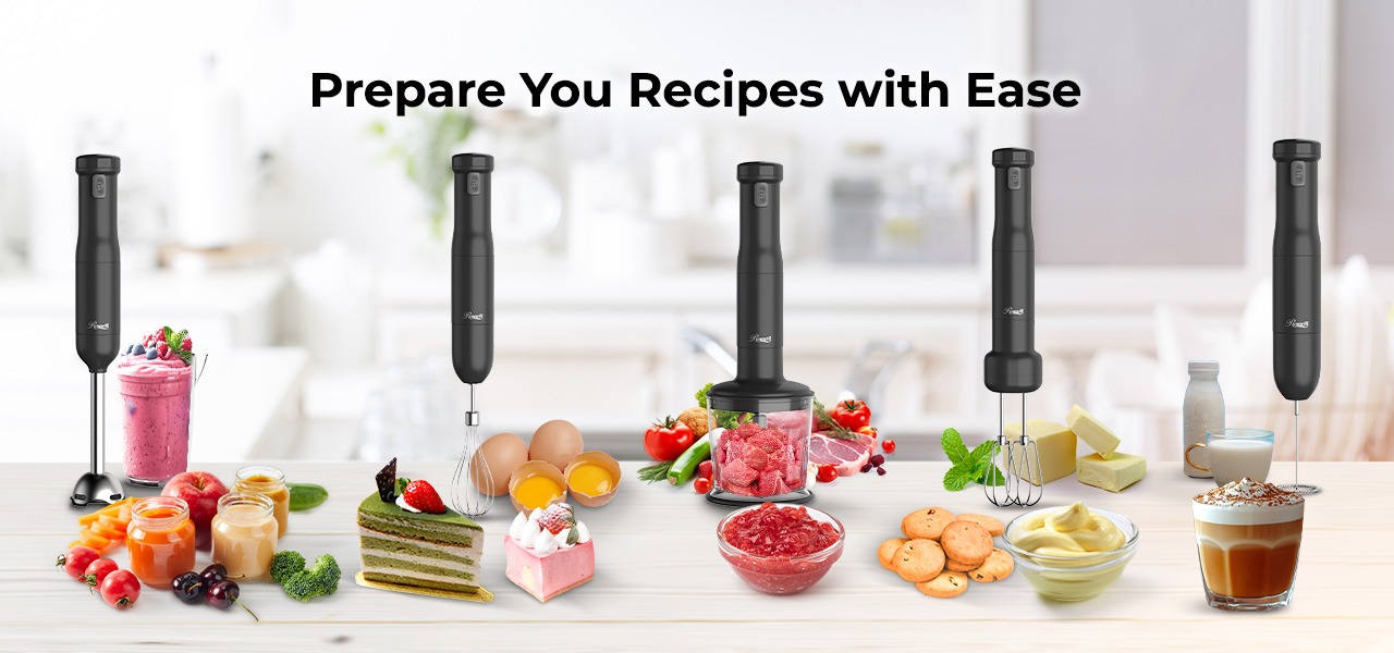 Rosewill 6-in-1 Multi-Speed Cordless Rechargeable Immersion Hand Blender