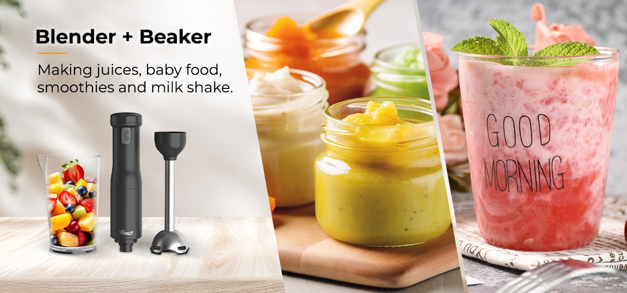 Rosewill 6-in-1 Multi-Speed Cordless Rechargeable Immersion Hand Blender
