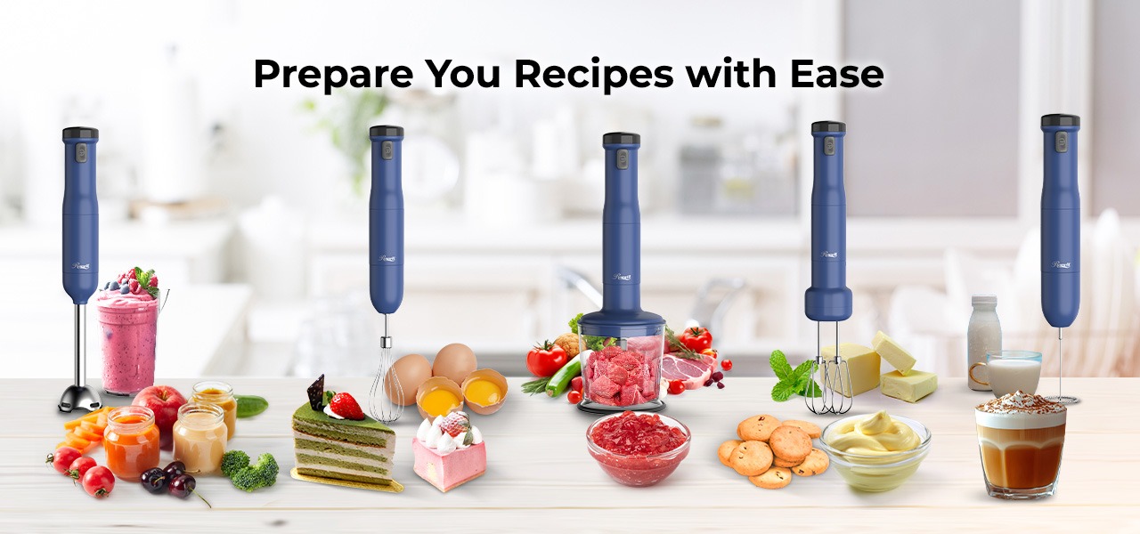Rosewill 6-in-1 Multi-Speed Cordless Rechargeable Immersion Hand Blender