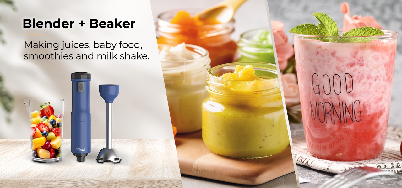 Rosewill 6-in-1 Multi-Speed Cordless Rechargeable Immersion Hand Blender