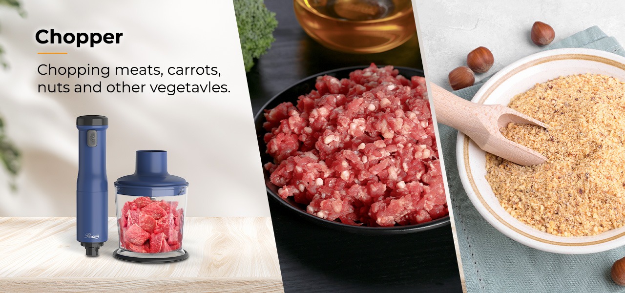Rosewill 6-in-1 Multi-Speed Cordless Rechargeable Immersion Hand Blender