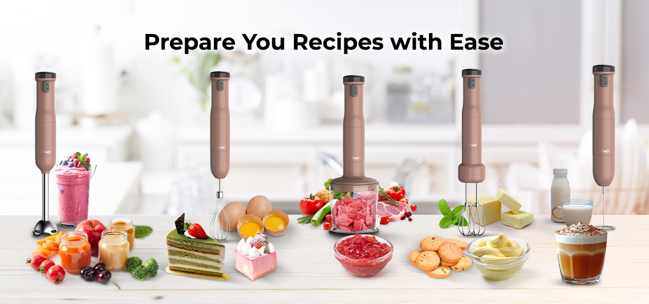Rosewill 6-in-1 Multi-Speed Cordless Rechargeable Immersion Hand Blender