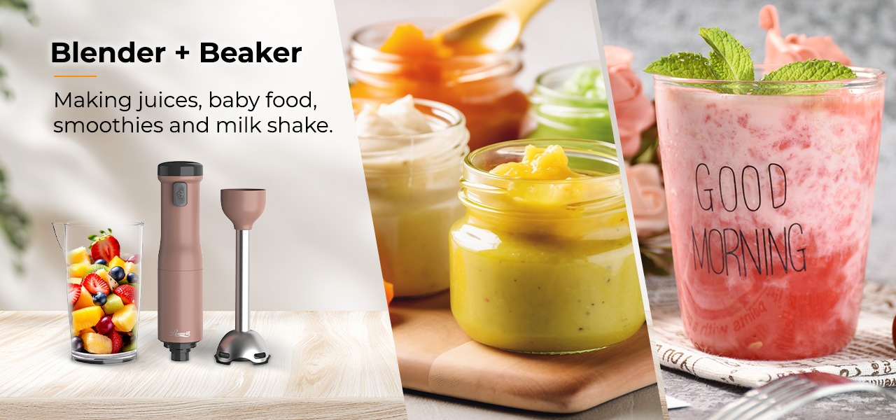 Rosewill 6-in-1 Multi-Speed Cordless Rechargeable Immersion Hand Blender
