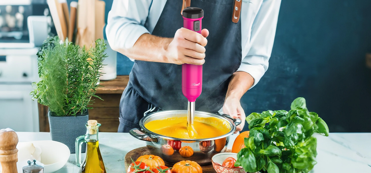 Rosewill 6-in-1 Multi-Speed Cordless Rechargeable Immersion Hand Blender