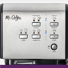 Mr. Coffee One-Touch CoffeeHouse Espresso Maker and Cappuccino Machine