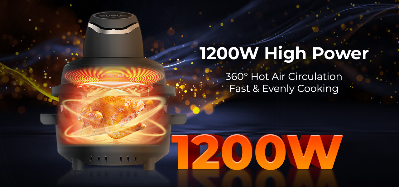 Rosewill 4-in-1 Portable Glass Air Fryer
