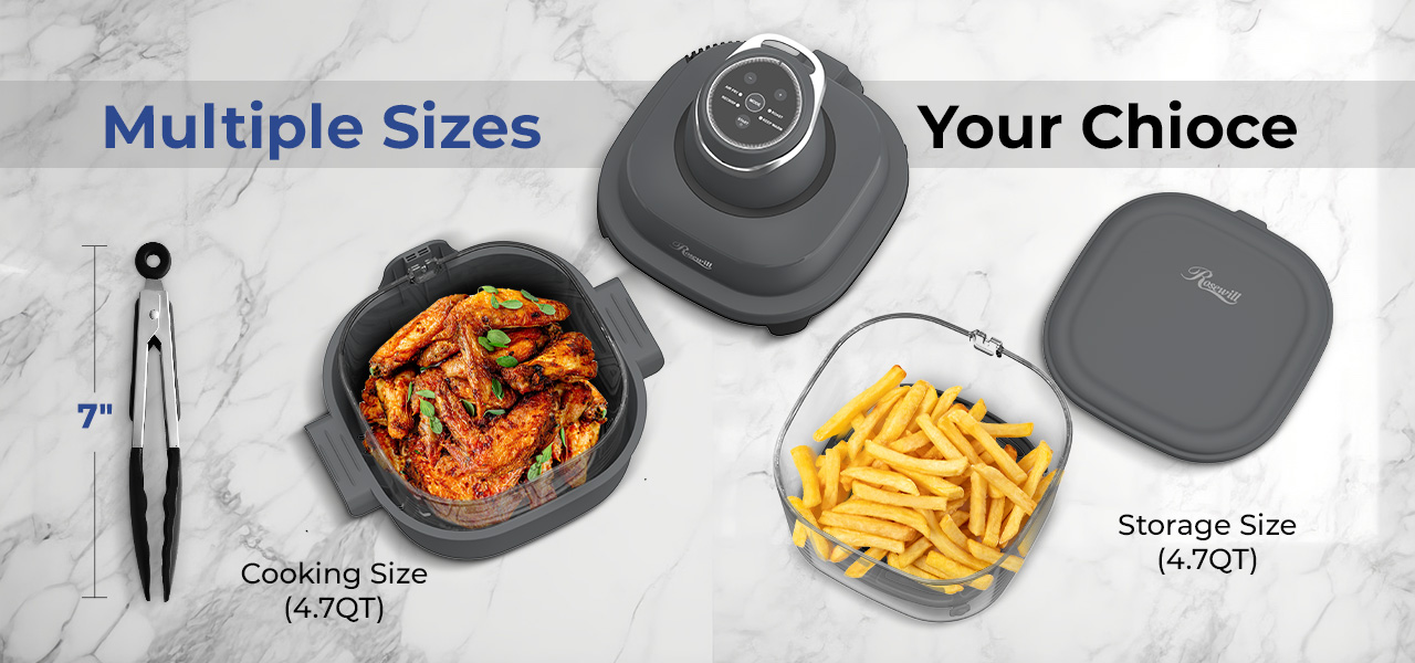 Rosewill 4-in-1 Portable Glass Air Fryer