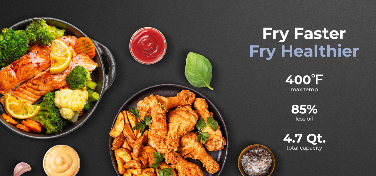 Rosewill 4-in-1 Portable Glass Air Fryer